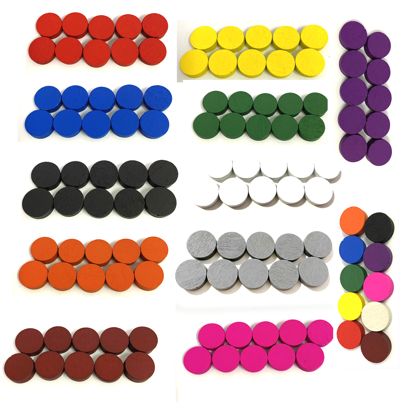 Board Game Quoridor - 50 buah 15*5MM 11 warna Disk