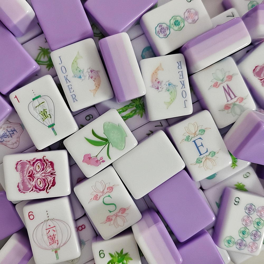 Board Game Mahjong - Set Permainan Mahjong Amerika Portabel, OMHJGO