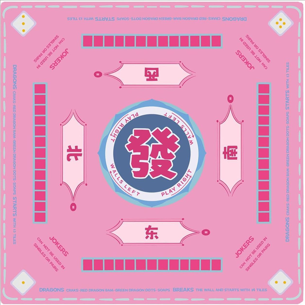 Board Game Mahjong - Alas Mahjong Karet Tebal Berkualitas Tinggi,