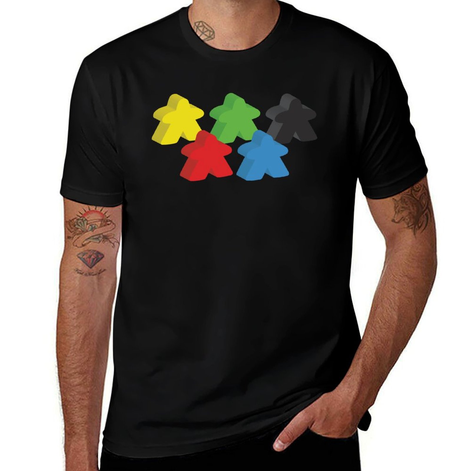 Meeple Token Set - Set berisi 5 meeples (token permainan