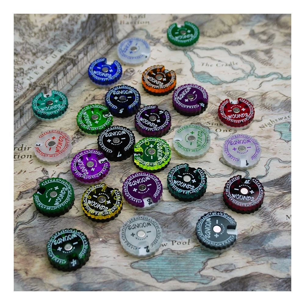 Game Token Counter - 1Set/Satu Set Pelacak Luka 20Mm