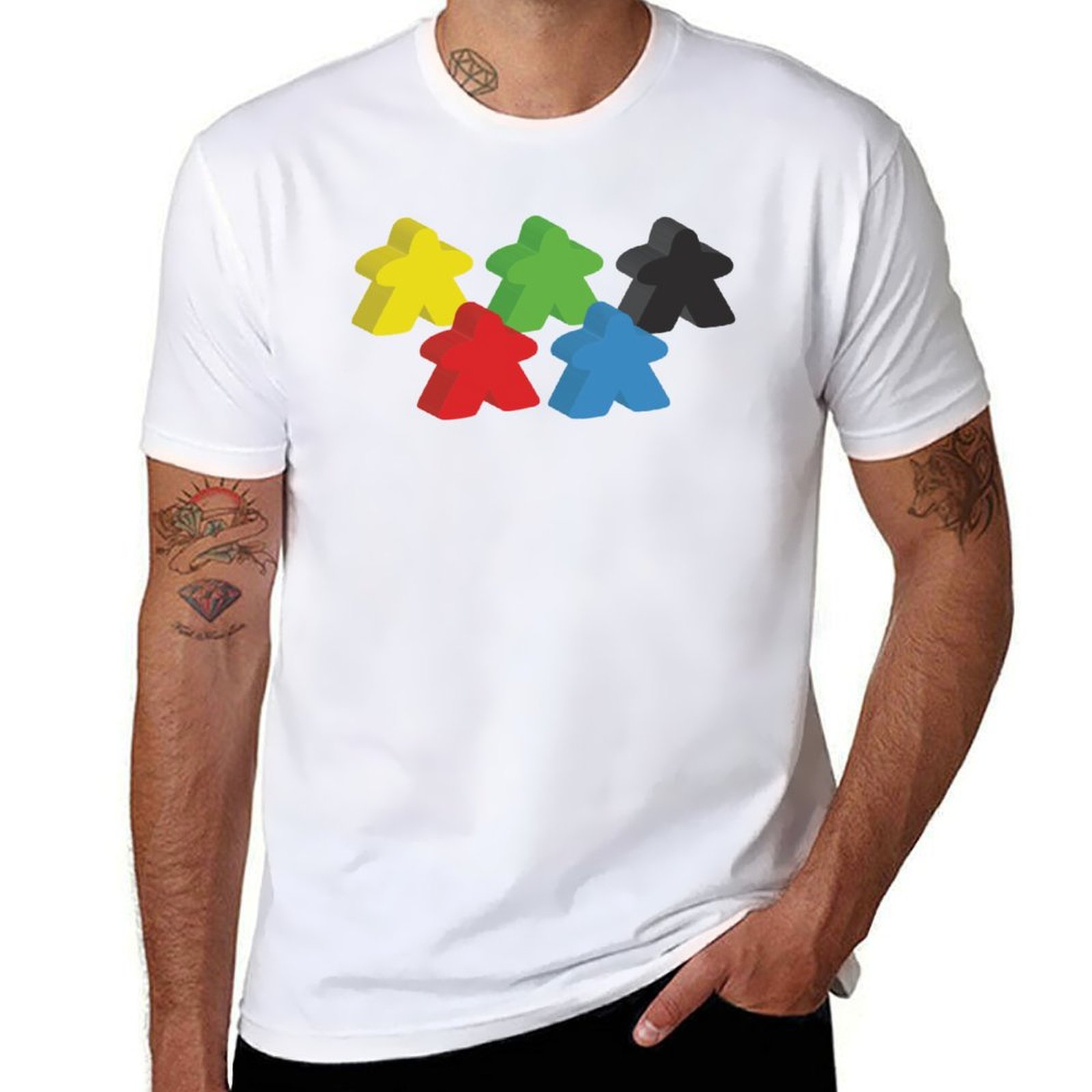 Meeple Token Set - Set berisi 5 meeples (Token permainan