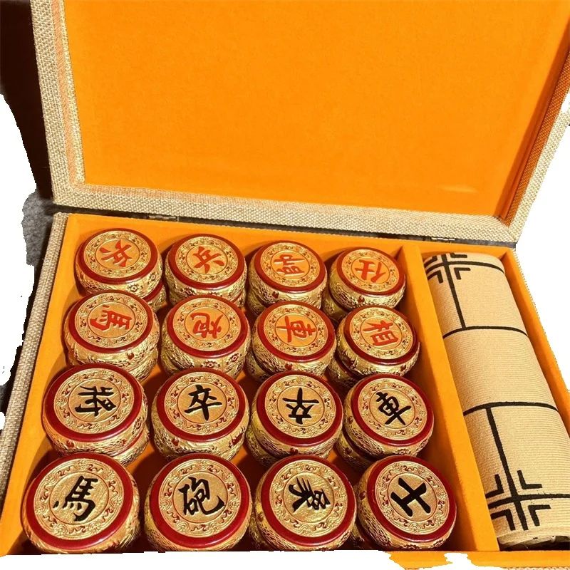Set Catur Cina Nanmu Emas Ukir - Strategy Board Game ulasan dan harga