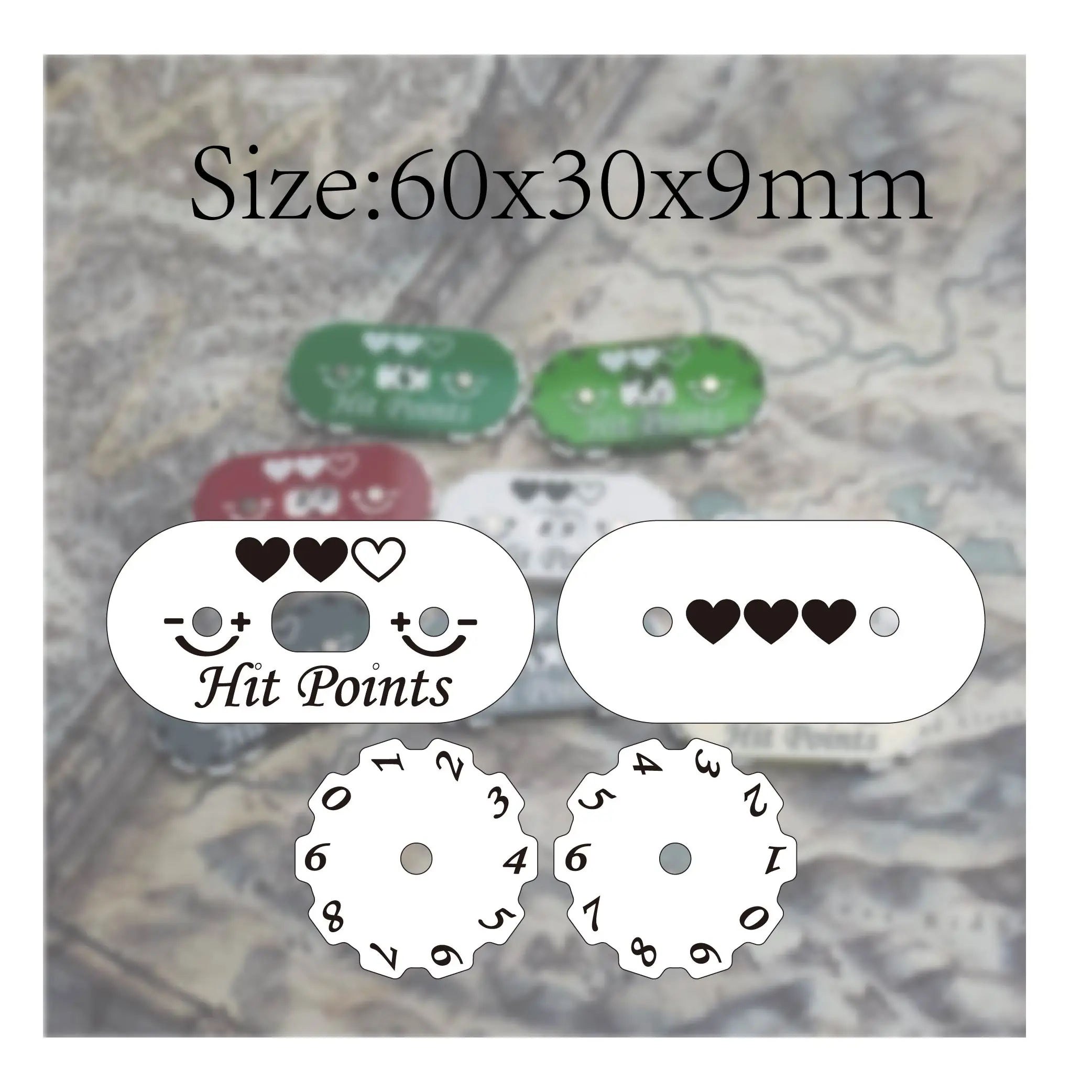 Pelacak kesehatan, 60x30mm Pre - Game Token Counter ulasan dan harga