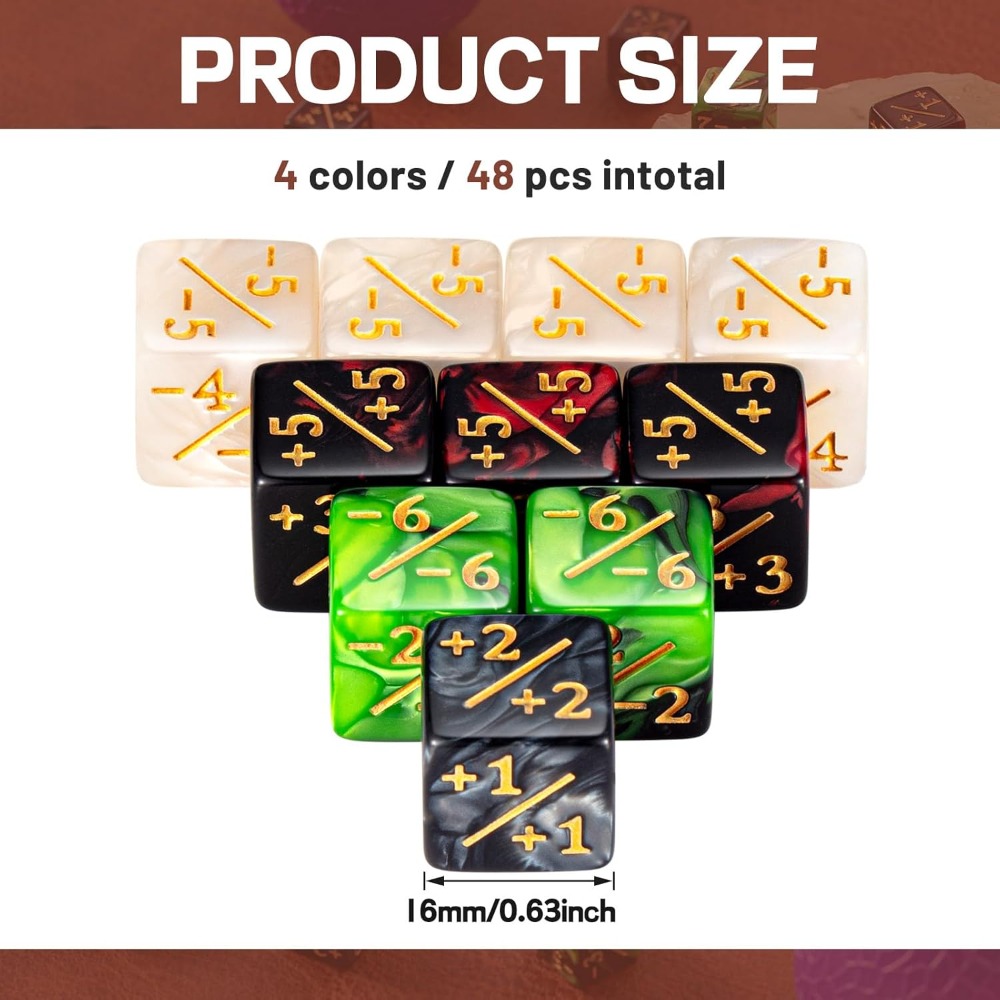 48 Buah Dadu Counter -1/+1 Cou - Game Token Counter ulasan dan harga