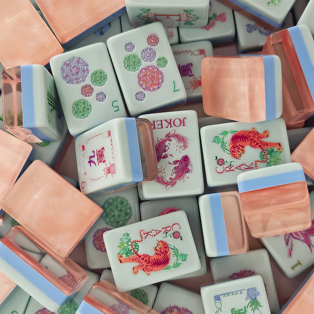 Mahjong Akrilik Mutiara Pink B - Board Game Mahjong ulasan dan harga